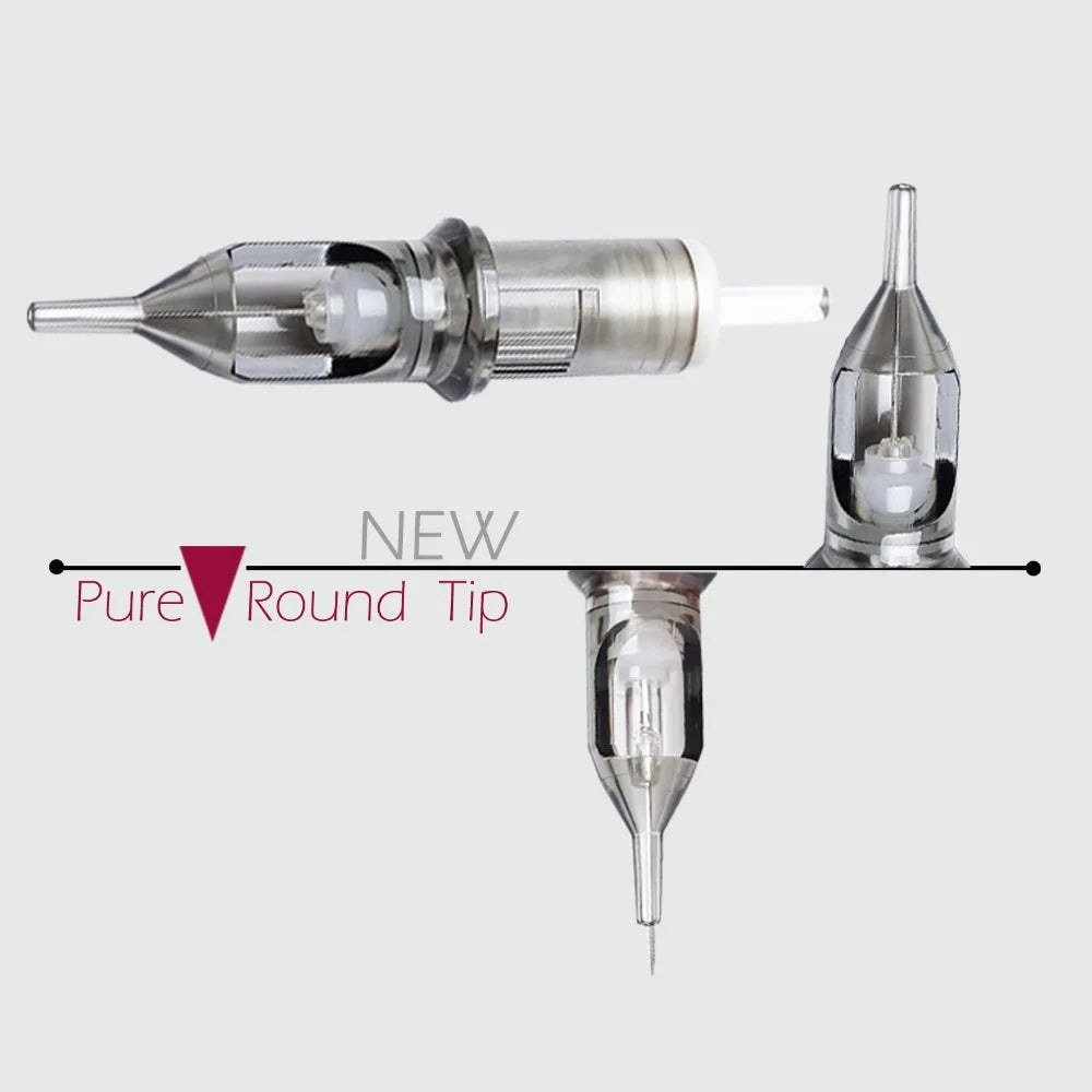 EZ Revolution Tattoo Cartridge Needle Round Liner (RL)  #12 (0.35 MM) #10 (0.30 ) Long Taper Rotary Machine Supply 20 Pcs/Box