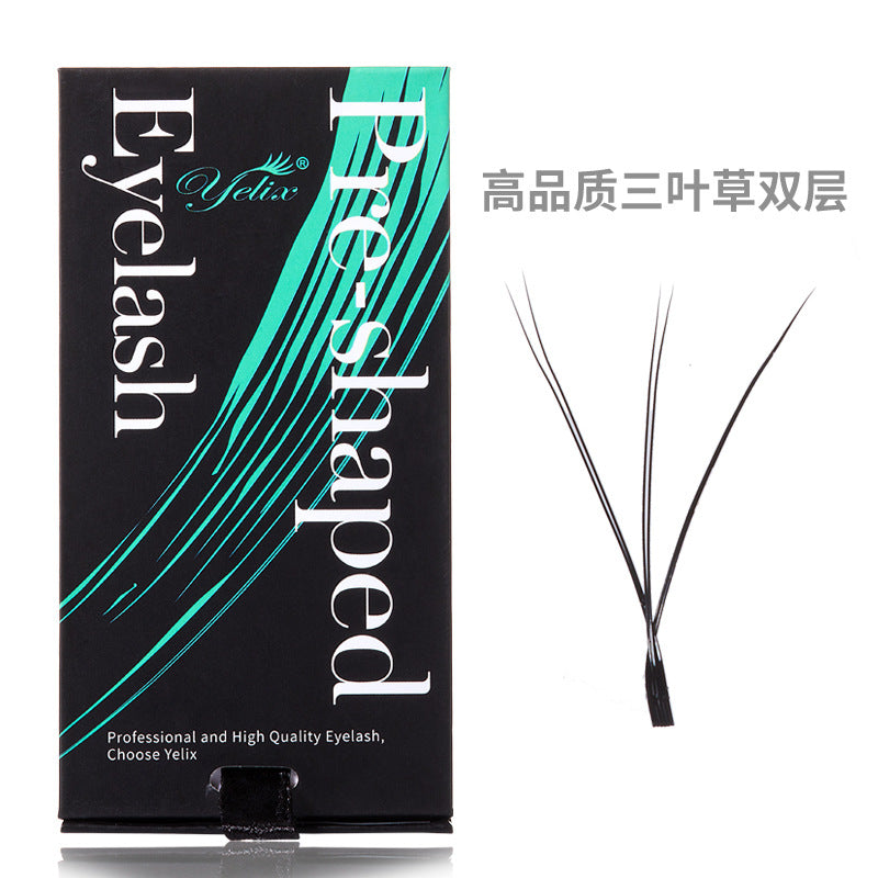 Cross-border European and American Eyelash 3D Dense Row False Eyelash Natural Curl Thick Flowering Clover Eyelash Shop Grafting Eyelash