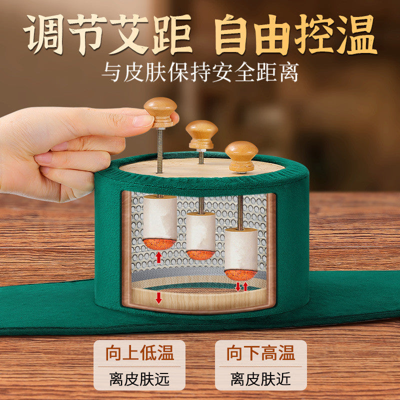 Wholesale Low-Smoke Solid Wood Moxibustion Box, Three-Needle Upgraded Temperature-Adjustable Hanging Moxibustion Box, Moxibustion Jar, Portable Moxibustion Device