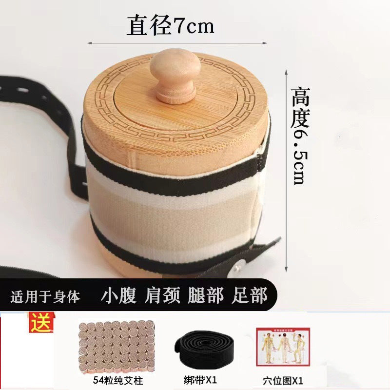 Wholesale Low-Smoke Solid Wood Moxibustion Box, Three-Needle Upgraded Temperature-Adjustable Hanging Moxibustion Box, Moxibustion Jar, Portable Moxibustion Device