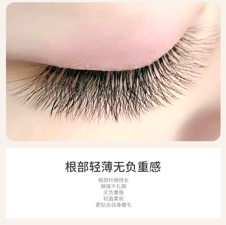 Cross-border European and American Eyelash 3D Dense Row False Eyelash Natural Curl Thick Flowering Clover Eyelash Shop Grafting Eyelash
