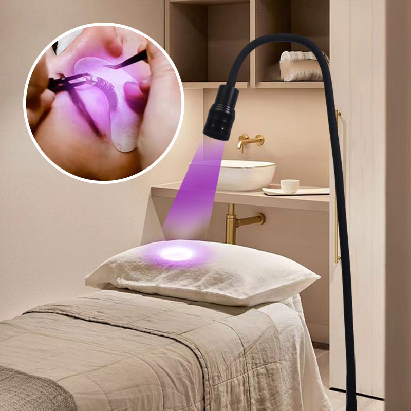 Uv Eyelash Glue Quick-Drying Lamp with Timer, Foot-Operated Beauty Eyelash Studio Curing Lamp, Led Ultraviolet Lamp, Uv Curing Lamp