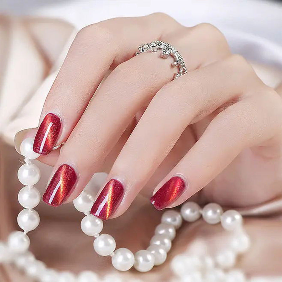 Cross-Border Popular Cat Eye Nail Polish Magnetic Powder Optical Chameleon Magnetic Powder Gradient Color 3D Cat Eye Powder Mirror Magnetic Powder