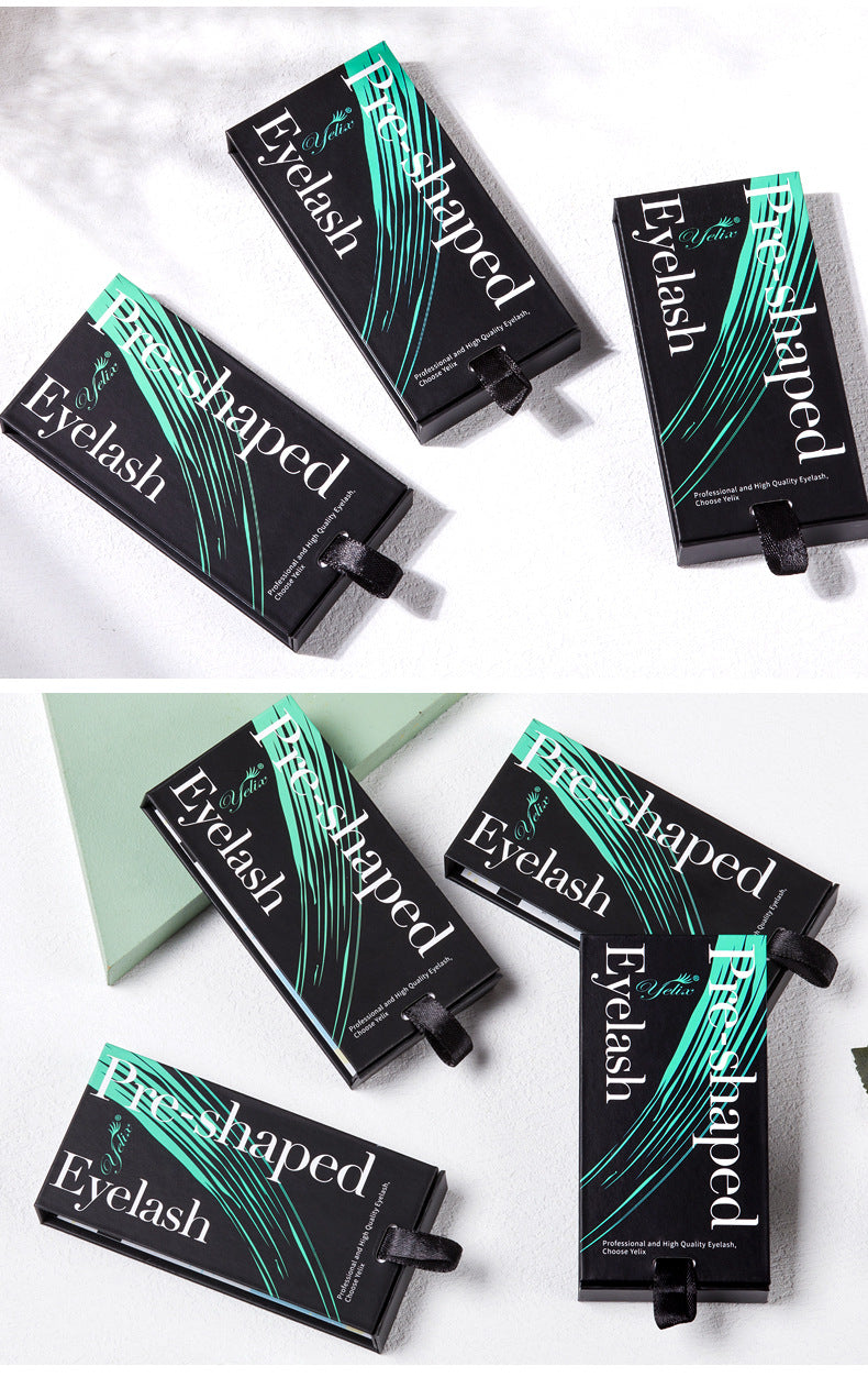 Cross-border European and American Eyelash 3D Dense Row False Eyelash Natural Curl Thick Flowering Clover Eyelash Shop Grafting Eyelash