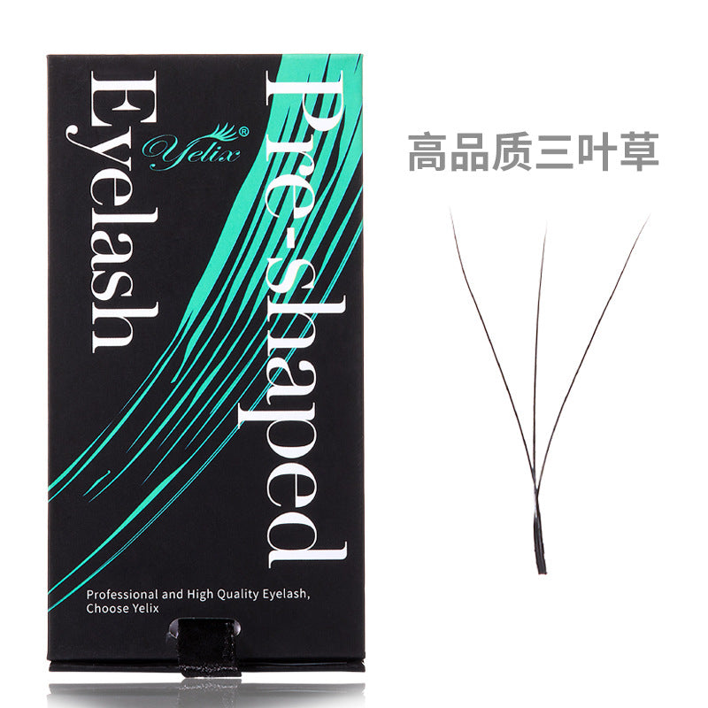 Cross-border European and American Eyelash 3D Dense Row False Eyelash Natural Curl Thick Flowering Clover Eyelash Shop Grafting Eyelash