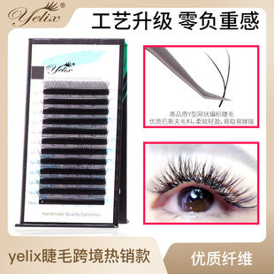 Cross-border European and American Eyelash 3D Dense Row False Eyelash Natural Curl Thick Flowering Clover Eyelash Shop Grafting Eyelash