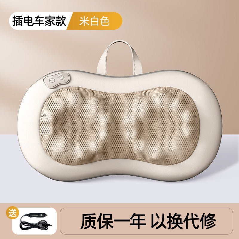 Multifunctional cervical massager neck and shoulder massage pillow home wireless portable kneading hot compress massager