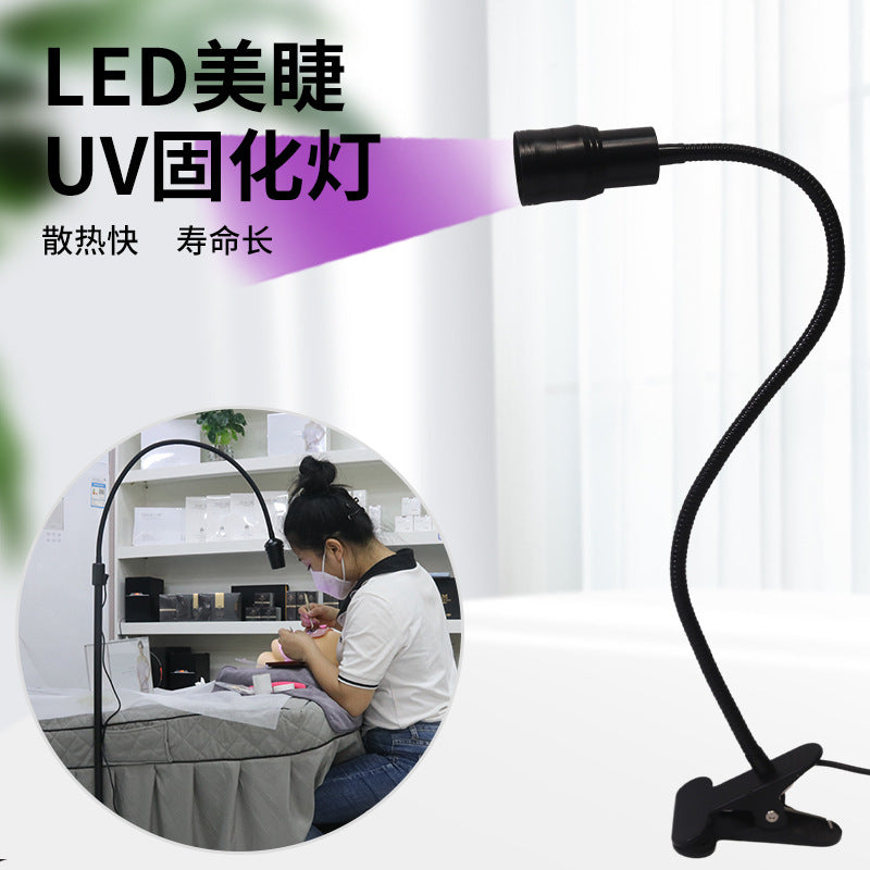 Uv Eyelash Glue Quick-Drying Lamp with Timer, Foot-Operated Beauty Eyelash Studio Curing Lamp, Led Ultraviolet Lamp, Uv Curing Lamp