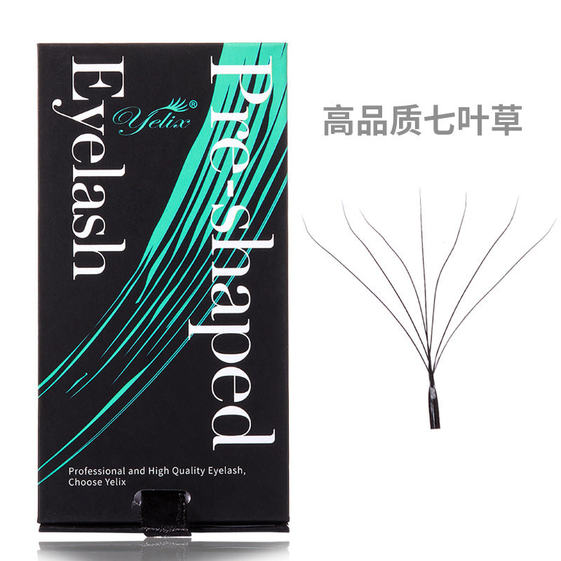Cross-border European and American Eyelash 3D Dense Row False Eyelash Natural Curl Thick Flowering Clover Eyelash Shop Grafting Eyelash