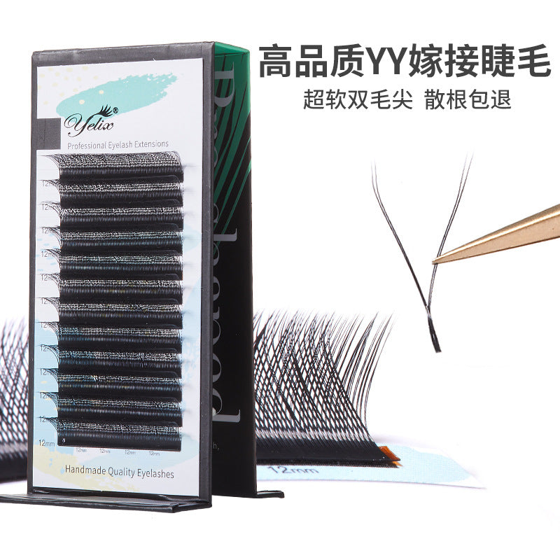 Cross-border European and American Eyelash 3D Dense Row False Eyelash Natural Curl Thick Flowering Clover Eyelash Shop Grafting Eyelash