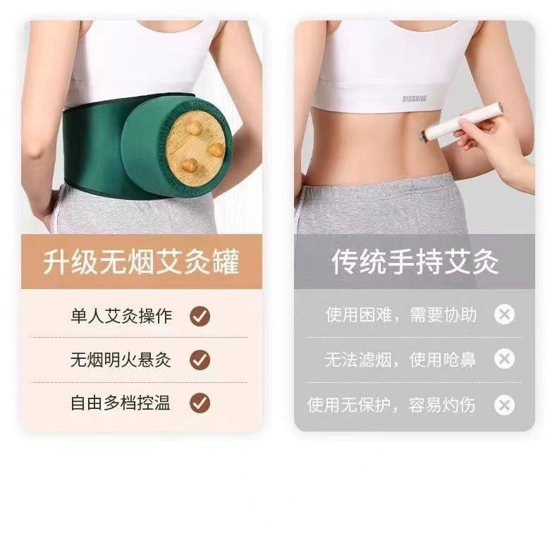 Wholesale Low-Smoke Solid Wood Moxibustion Box, Three-Needle Upgraded Temperature-Adjustable Hanging Moxibustion Box, Moxibustion Jar, Portable Moxibustion Device