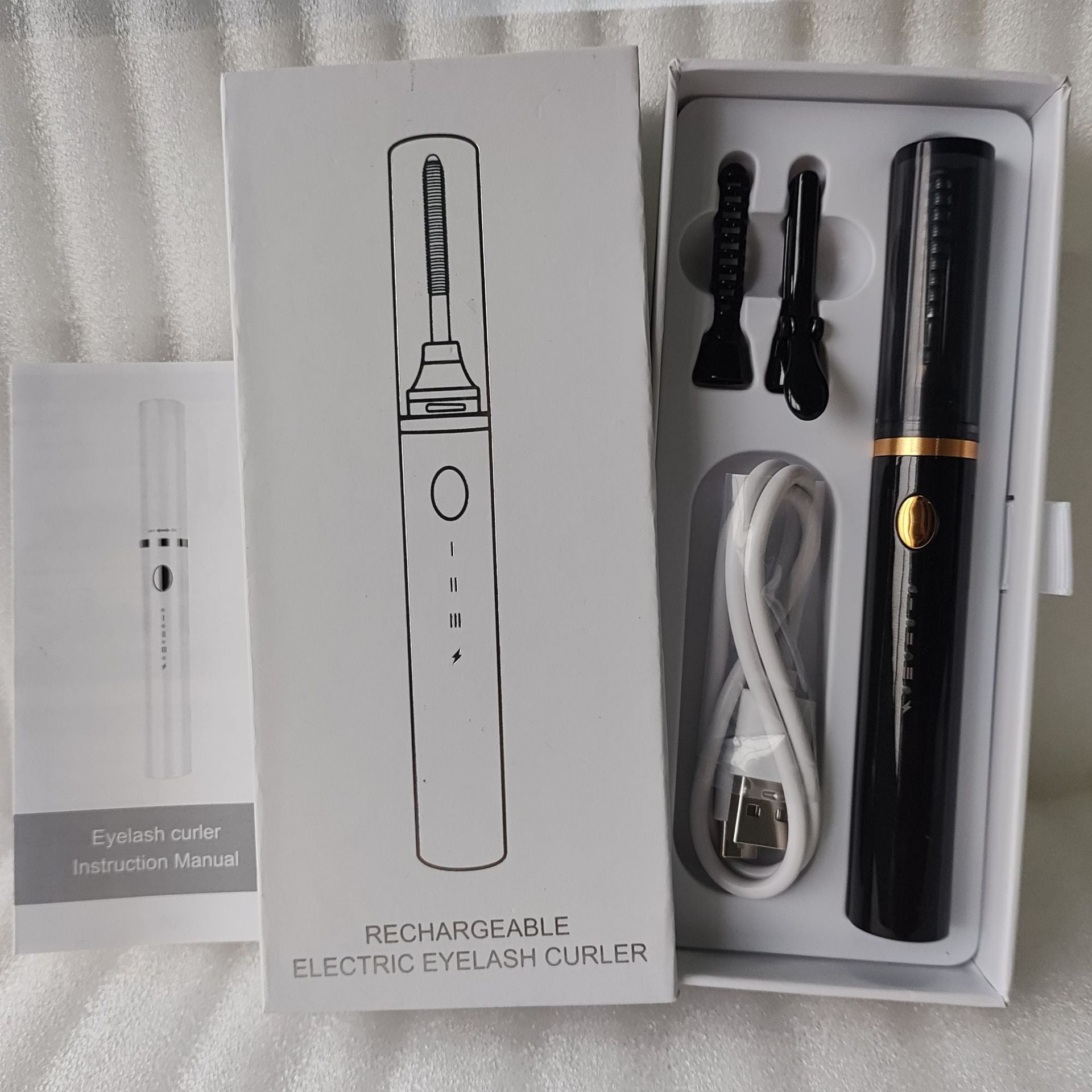 Eyecurl Small Steel Tube Electric Eyelash Curler, Electric Heating, Ready to Use, USB Charging, Clip-On Curler All in One