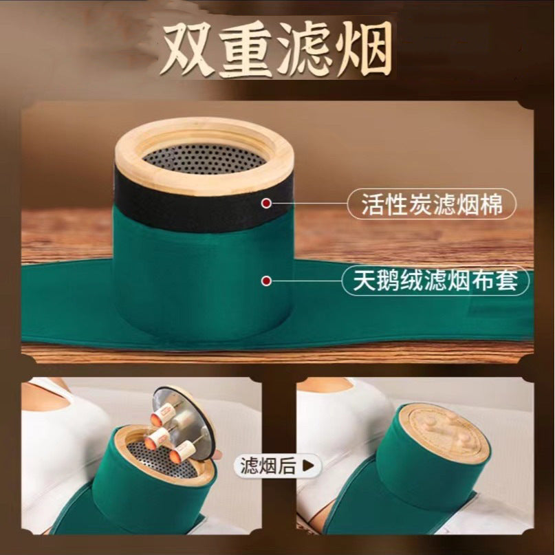 Wholesale Low-Smoke Solid Wood Moxibustion Box, Three-Needle Upgraded Temperature-Adjustable Hanging Moxibustion Box, Moxibustion Jar, Portable Moxibustion Device