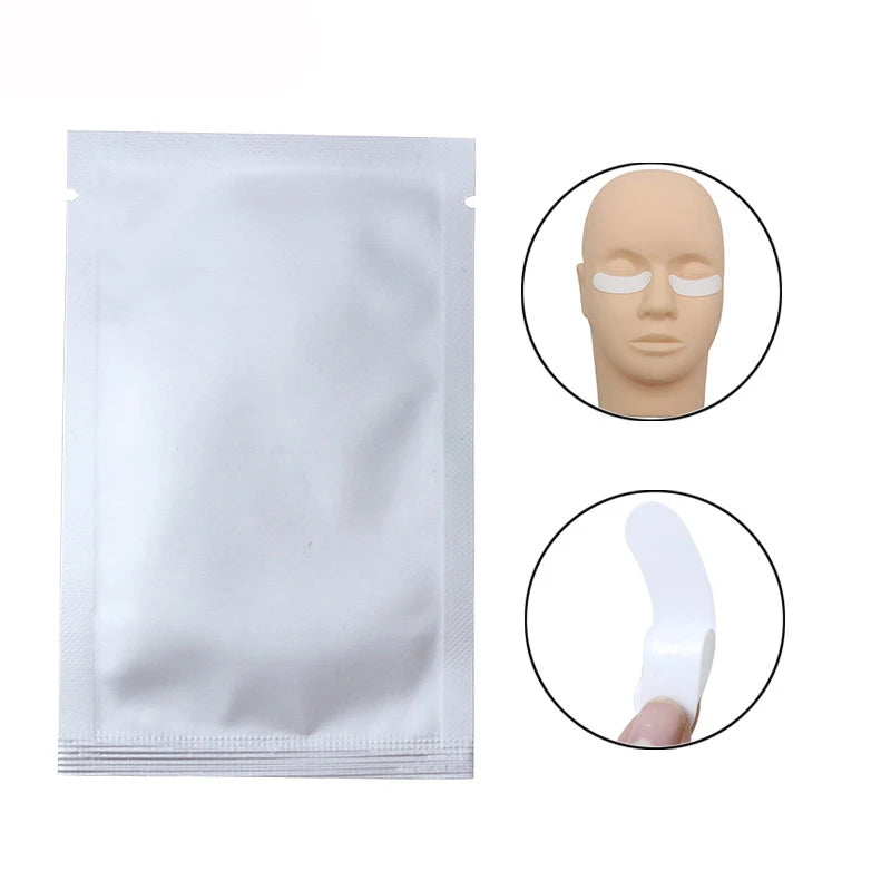 25/50/100/200/500 No.2 Thick Silicone Eyelash Pad Patch Under Eye Pad For Eyelash Extension Silicone Pad Eyelash Extension Tool