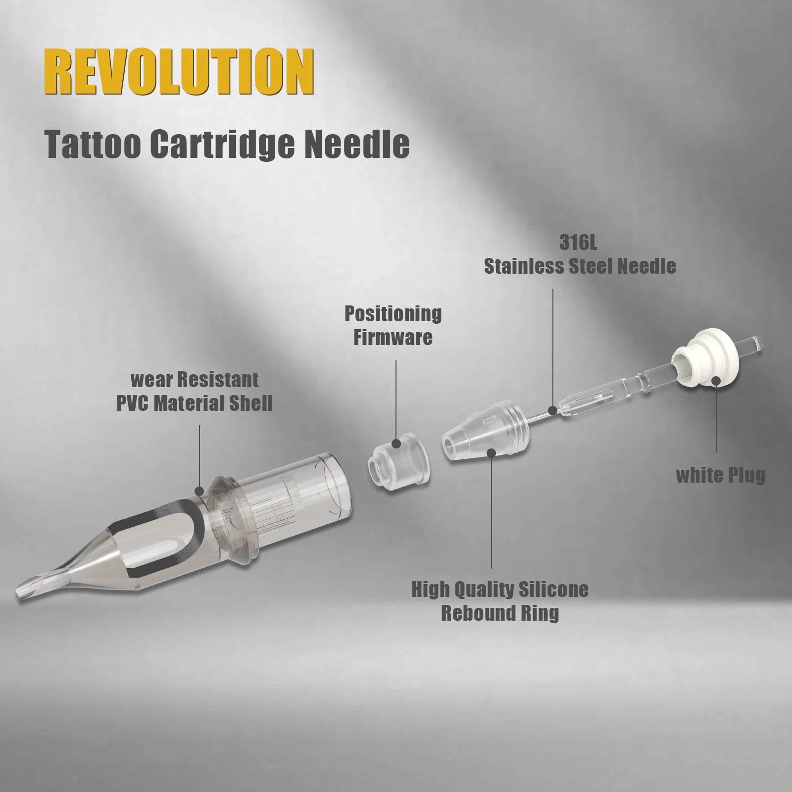 EZ Revolution Tattoo Cartridge Needle Round Liner (RL)  #12 (0.35 MM) #10 (0.30 ) Long Taper Rotary Machine Supply 20 Pcs/Box