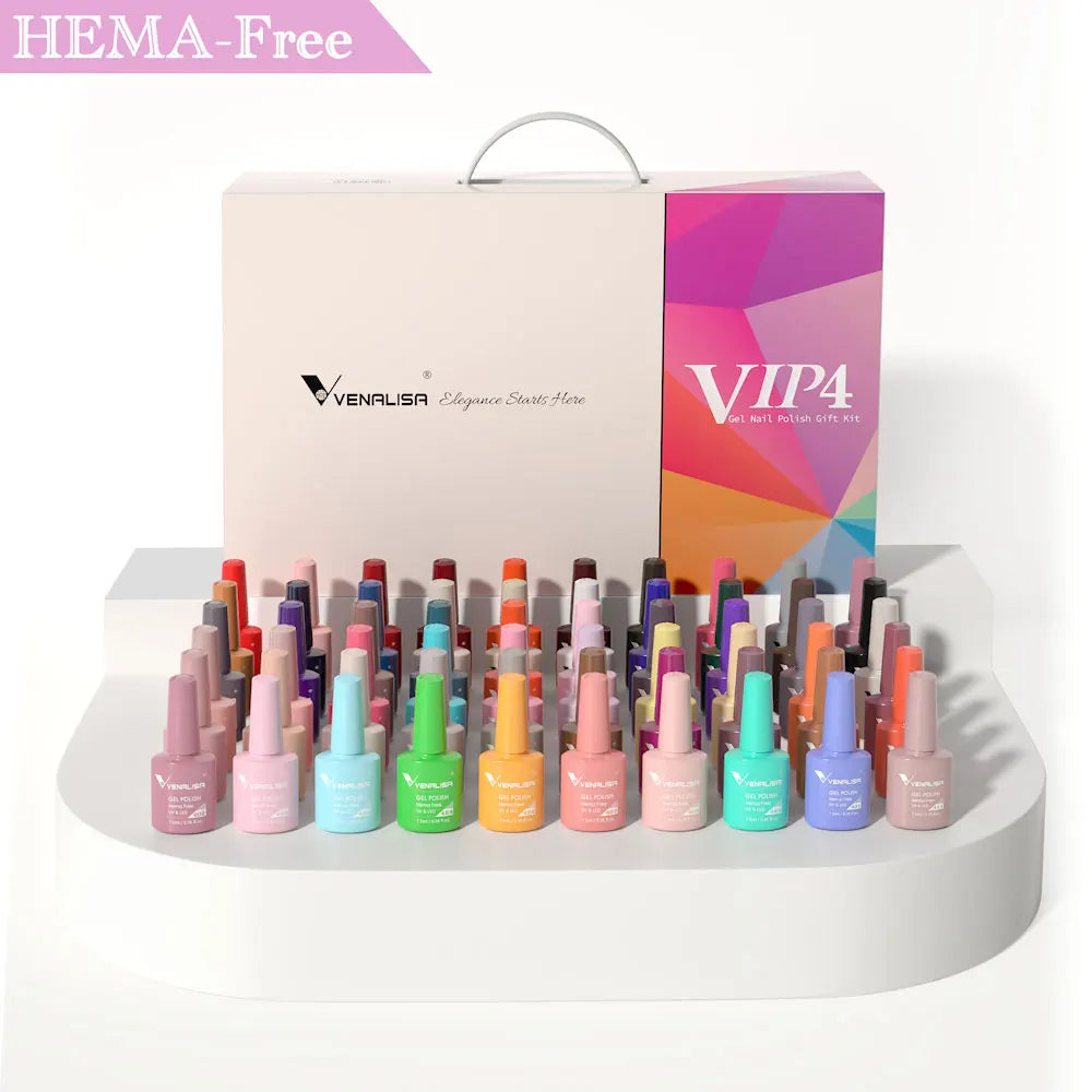 New Fashion Color Venalisa Gel Polish Kit VIP4 HEMA TPO FREE Enamel Vernish For Nail Art Design Whole Set Nail Gel Learner Kit