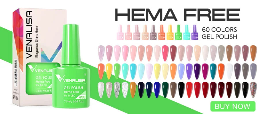 New Fashion Color Venalisa Gel Polish Kit VIP4 HEMA TPO FREE Enamel Vernish For Nail Art Design Whole Set Nail Gel Learner Kit