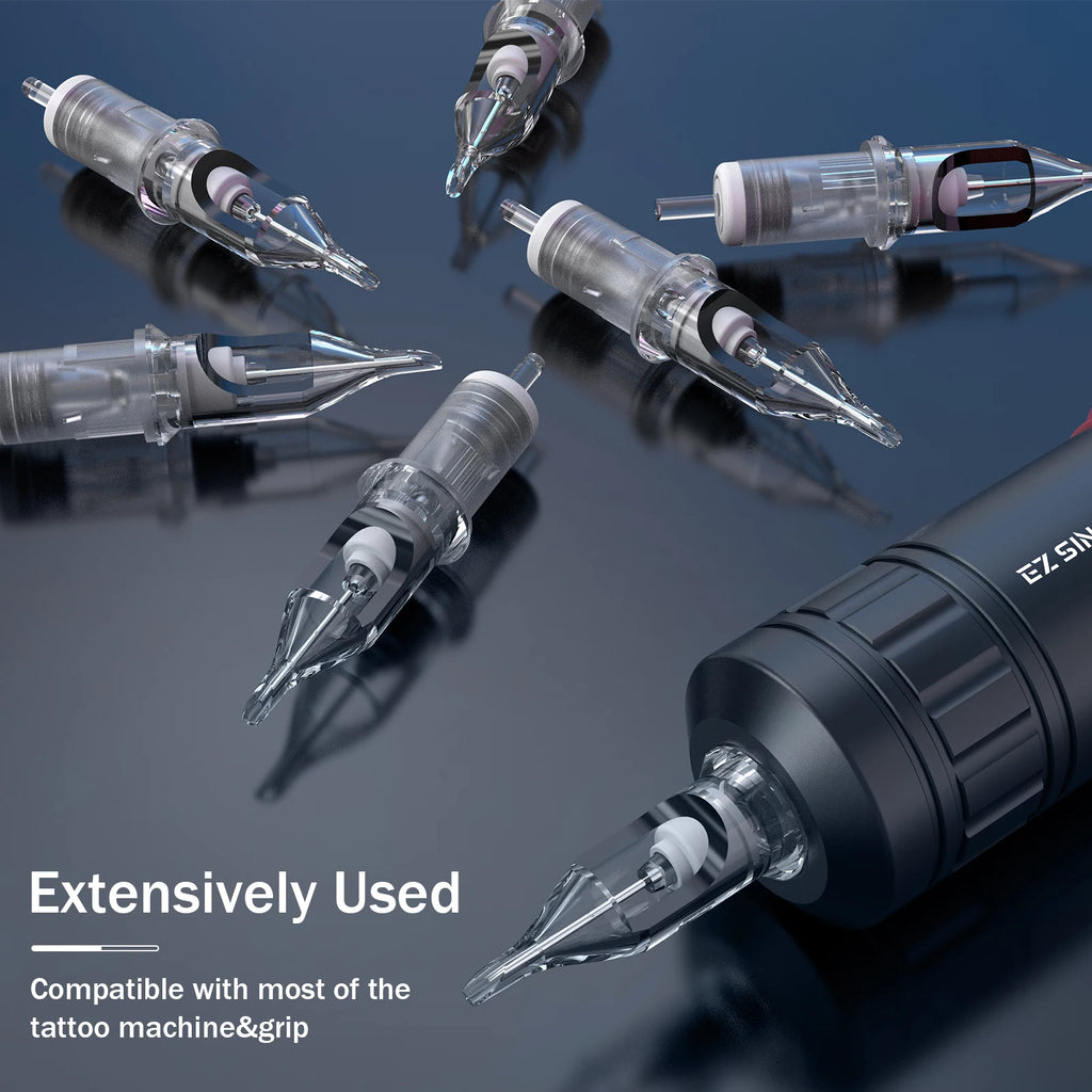 EZ Revolution Tattoo Cartridge Needle Round Liner (RL)  #12 (0.35 MM) #10 (0.30 ) Long Taper Rotary Machine Supply 20 Pcs/Box