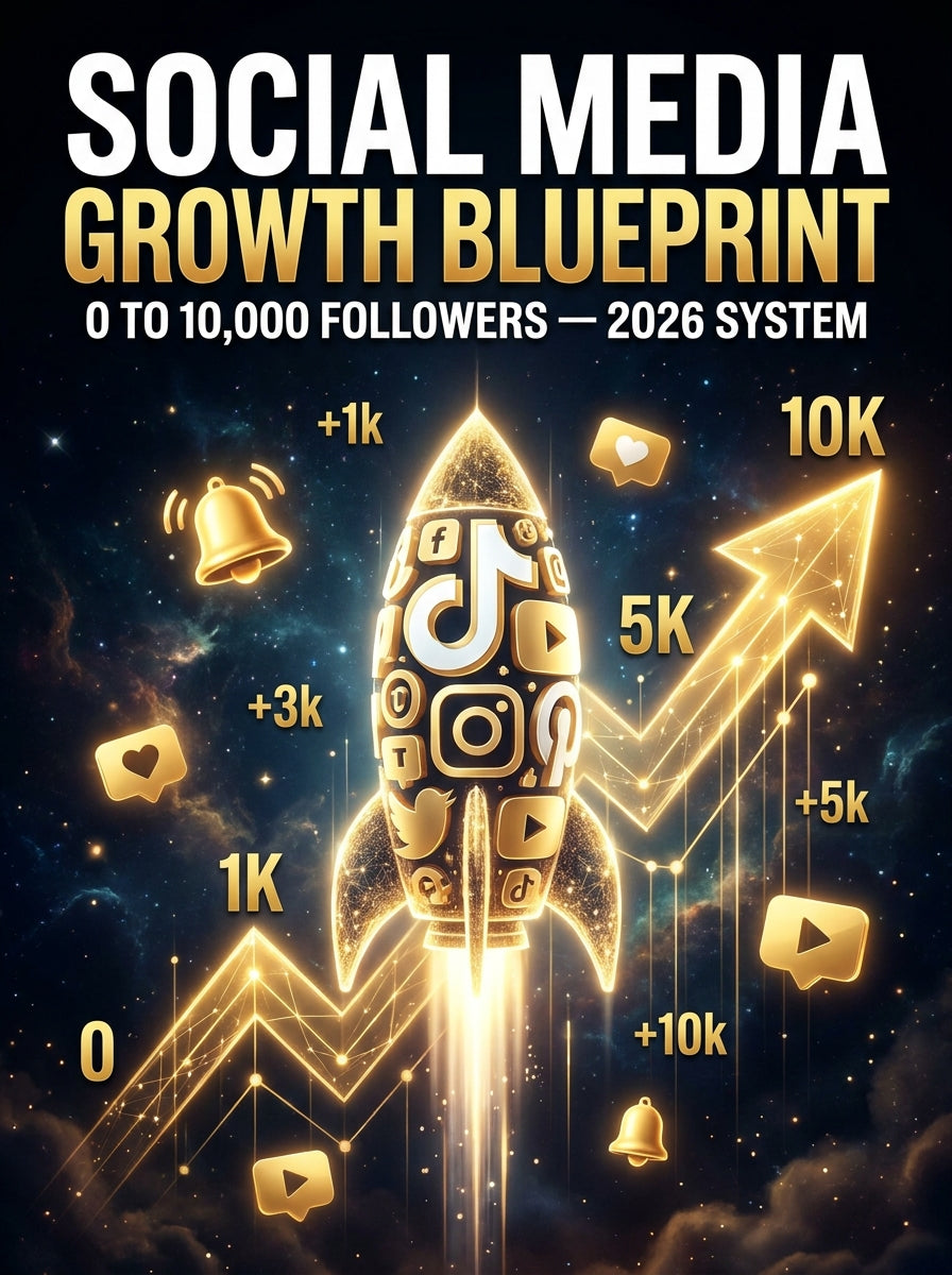 Social Media Growth Blueprint 2026 — 0 to 10,000 Followers Proven System (Digital Download)