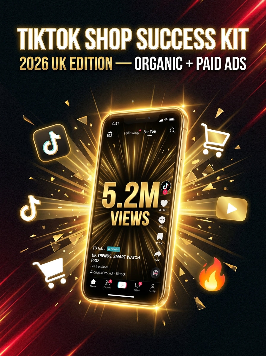 TikTok Shop Success Kit 2026 — Organic + Paid Ads Complete System UK (Digital Download)